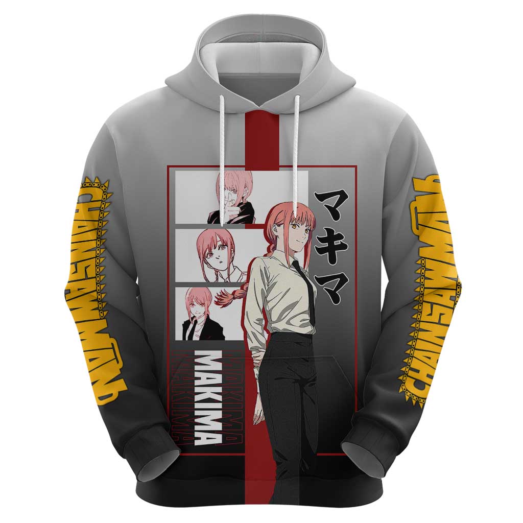 Makima Chainsaw Man Hoodie with Cunning Pose and Mysterious Aura Design - The Mazicc