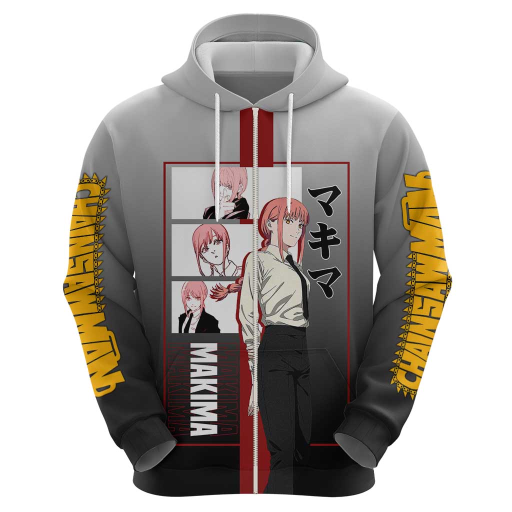 Makima Chainsaw Man Hoodie with Cunning Pose and Mysterious Aura Design - The Mazicc