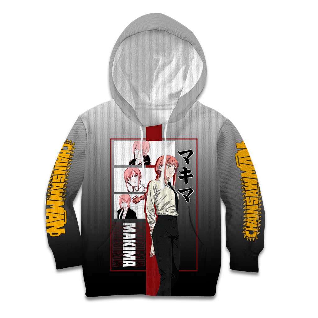Makima Chainsaw Man Kid Hoodie with Cunning Pose and Mysterious Aura Design - The Mazicc