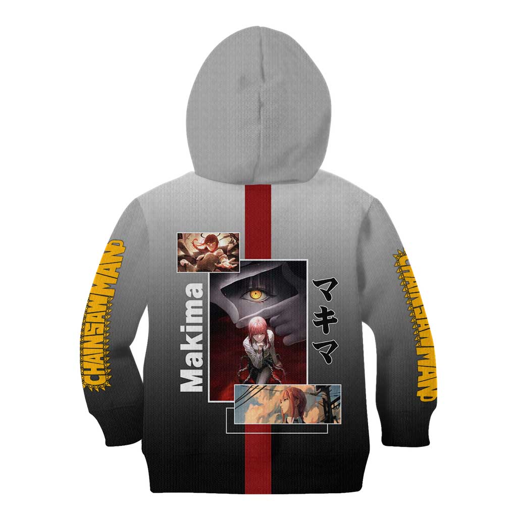 Makima Chainsaw Man Kid Hoodie with Cunning Pose and Mysterious Aura Design - The Mazicc