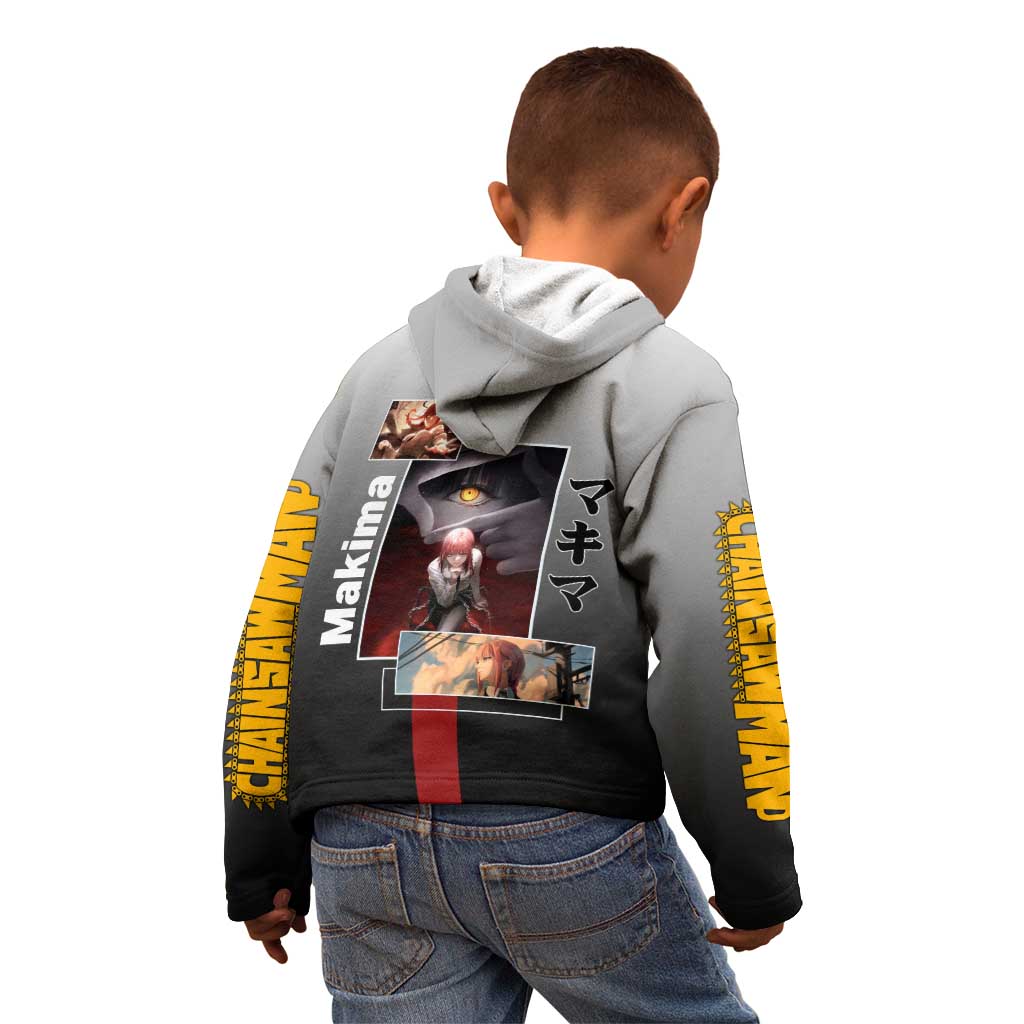 Makima Chainsaw Man Kid Hoodie with Cunning Pose and Mysterious Aura Design - The Mazicc
