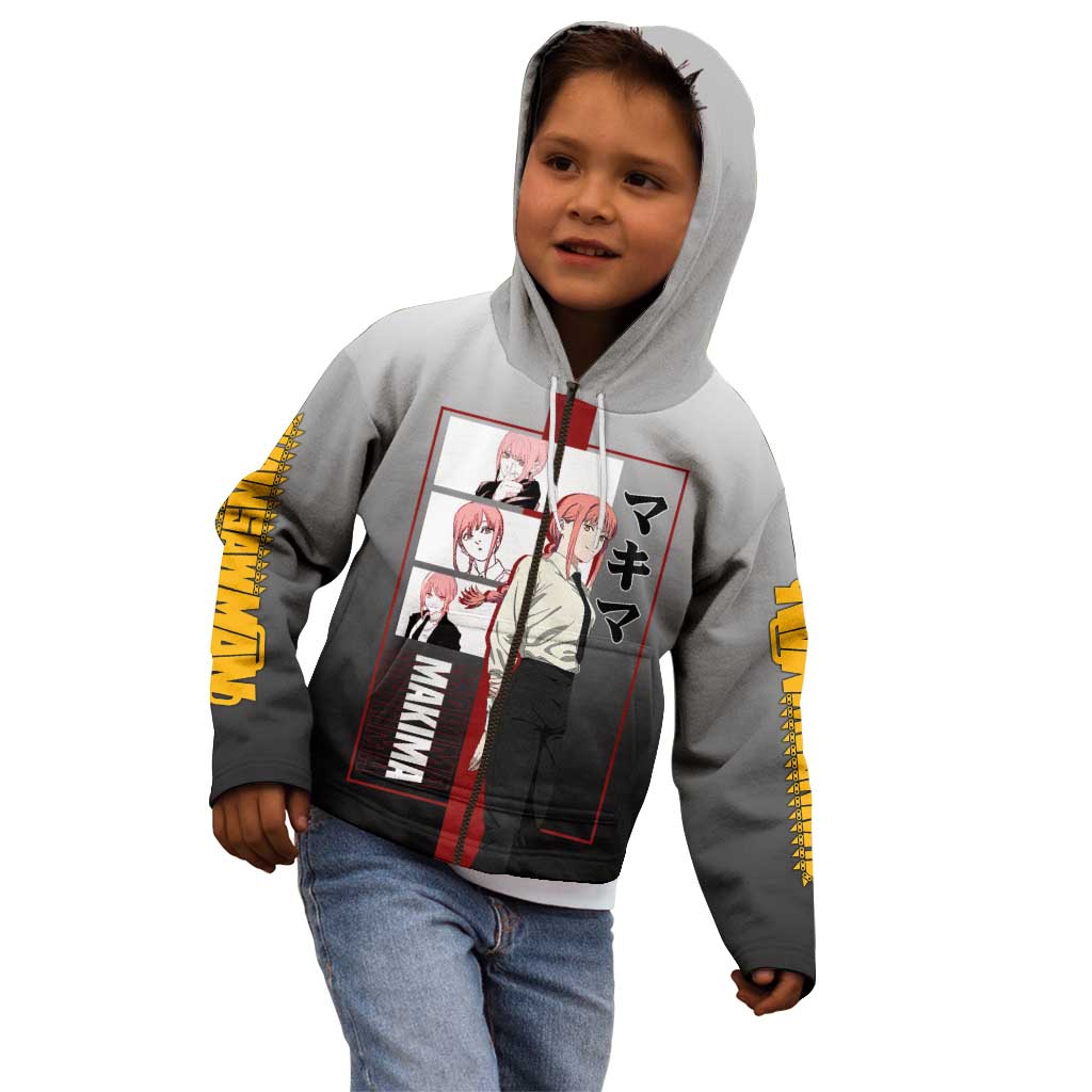 Makima Chainsaw Man Kid Hoodie with Cunning Pose and Mysterious Aura Design - The Mazicc