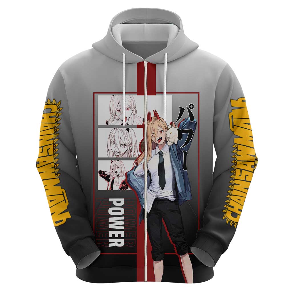 Power Chainsaw Man Hoodie with Devil Horns and Playful Fierce Design - The Mazicc