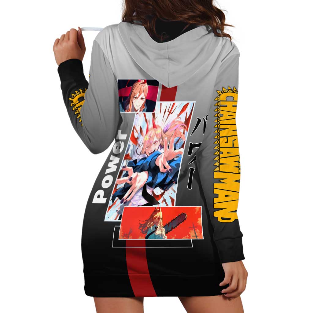 Power Chainsaw Man Hoodie Dress with Devil Horns and Playful Fierce Design - The Mazicc