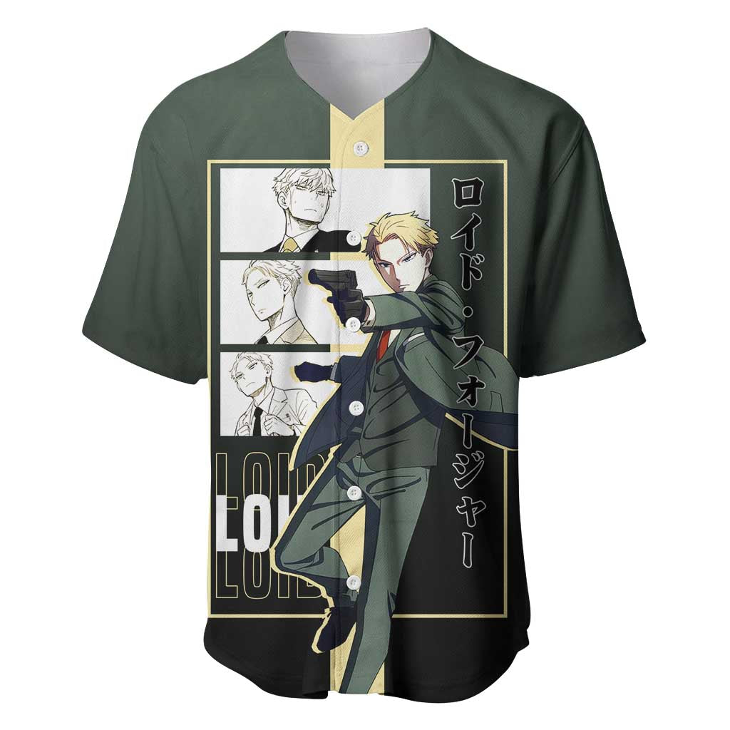 Loid Forger Spy x Family Baseball Jersey with Cool Spy Pose and Sleek Design - The Mazicc