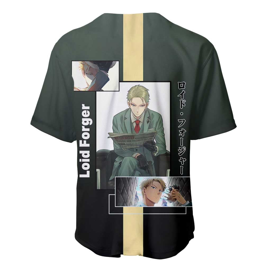 Loid Forger Spy x Family Baseball Jersey with Cool Spy Pose and Sleek Design - The Mazicc
