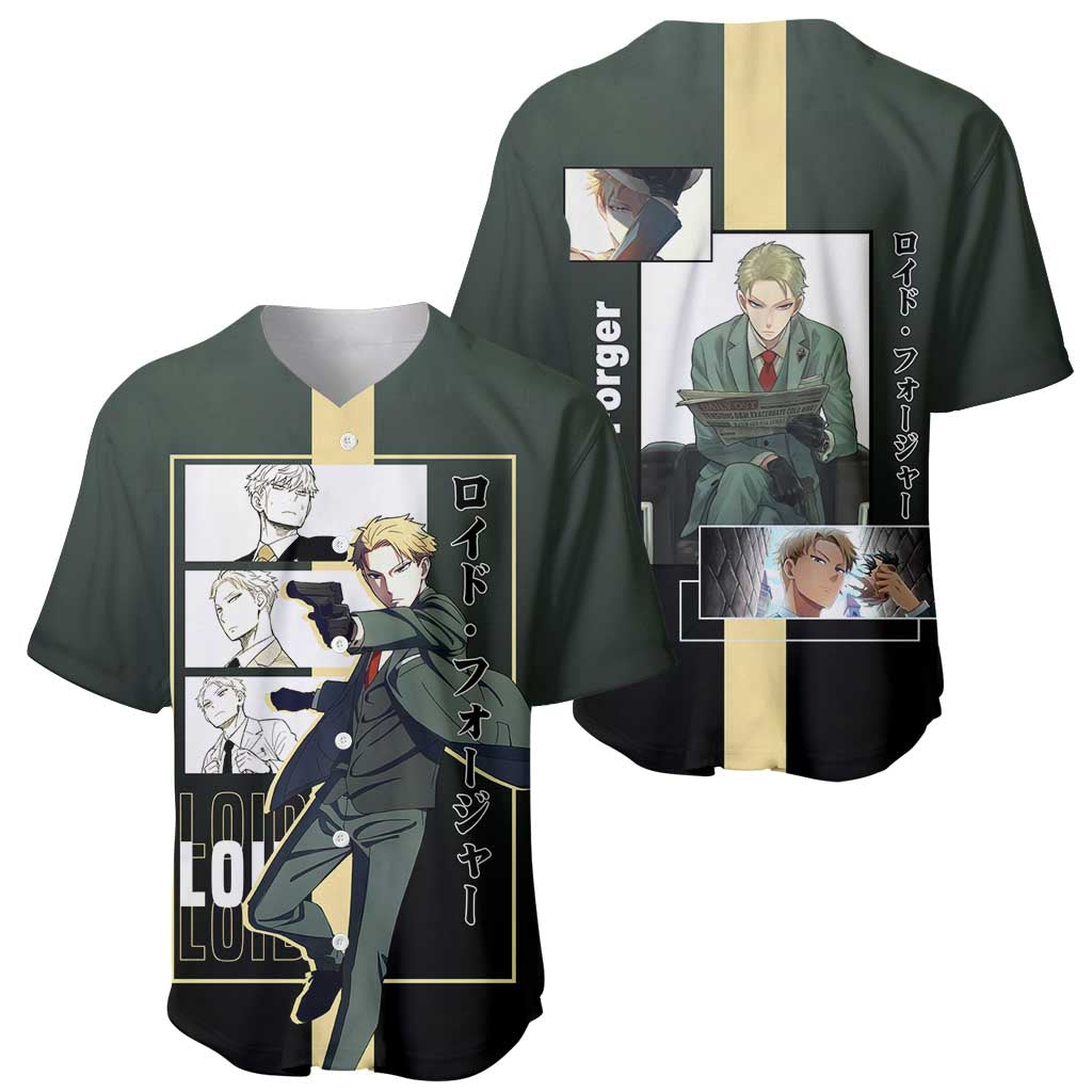 Loid Forger Spy x Family Baseball Jersey with Cool Spy Pose and Sleek Design - The Mazicc
