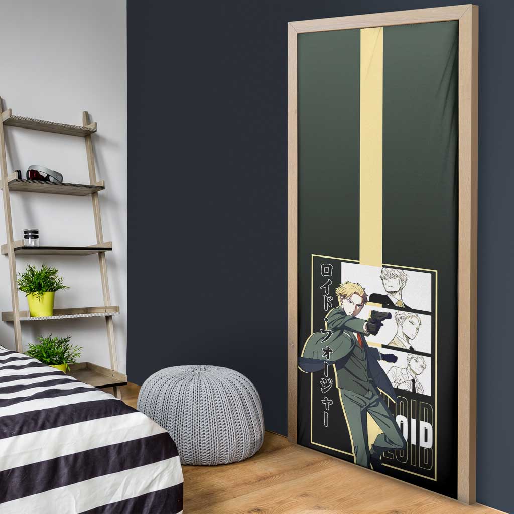 Loid Forger Spy x Family Door Cover with Cool Spy Pose and Sleek Design - The Mazicc