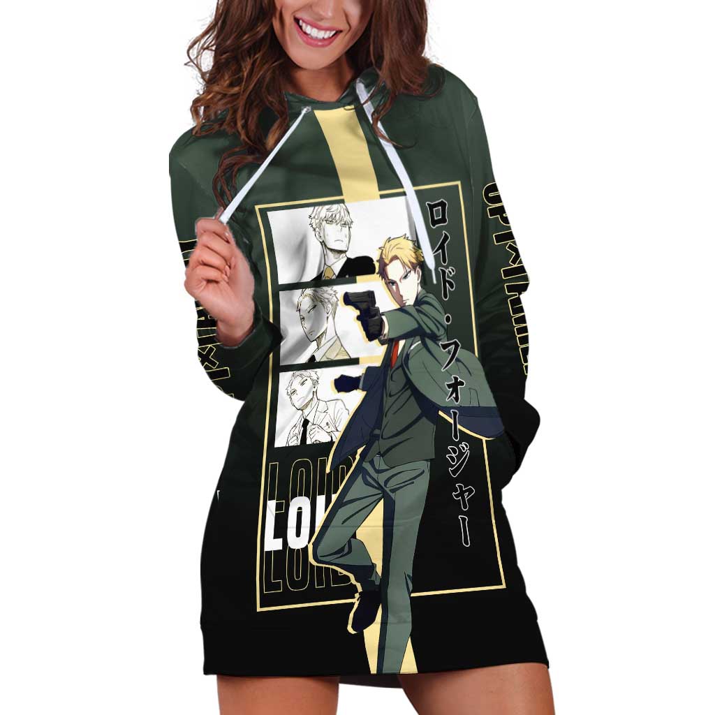 Loid Forger Spy x Family Hoodie Dress with Cool Spy Pose and Sleek Design - The Mazicc