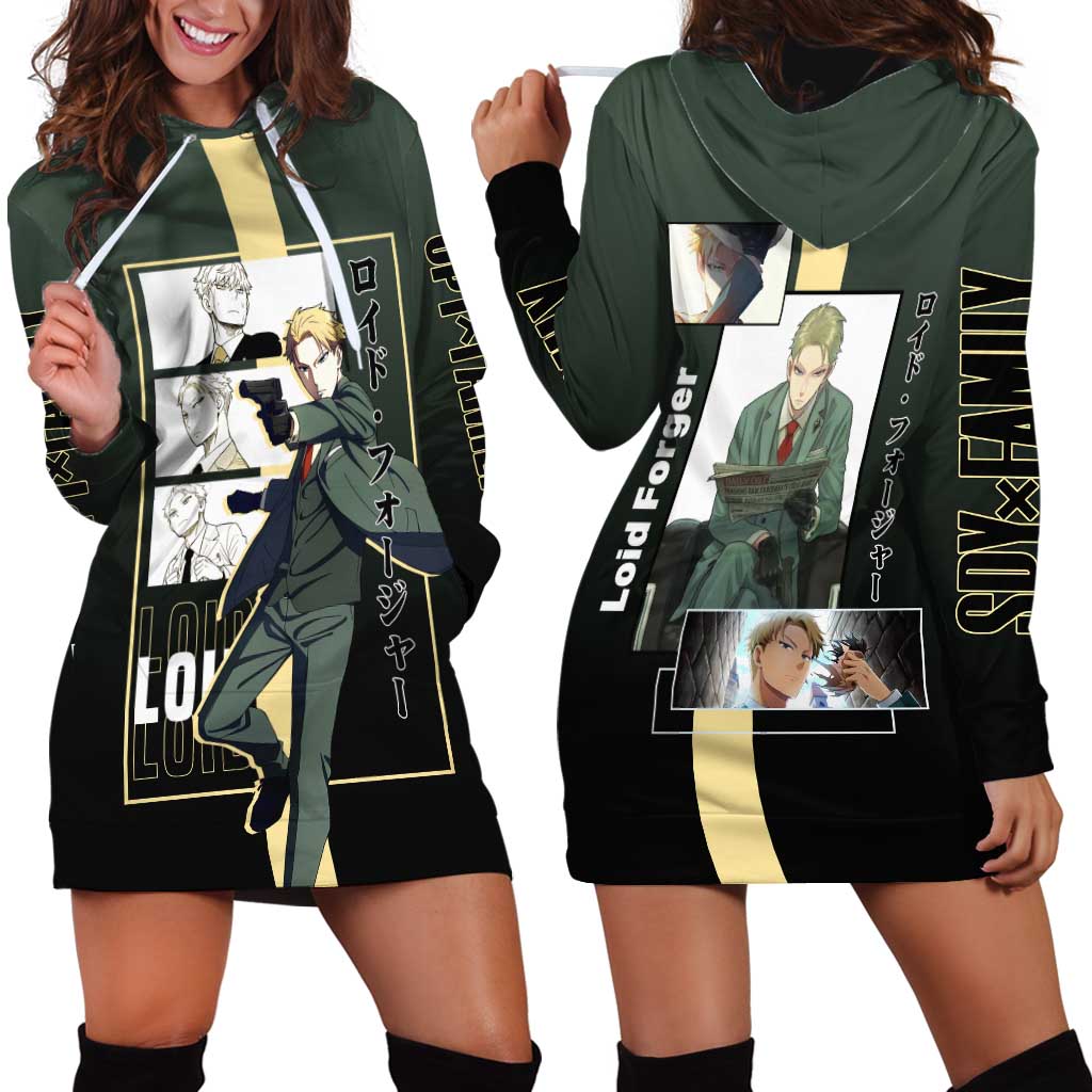 Loid Forger Spy x Family Hoodie Dress with Cool Spy Pose and Sleek Design - The Mazicc