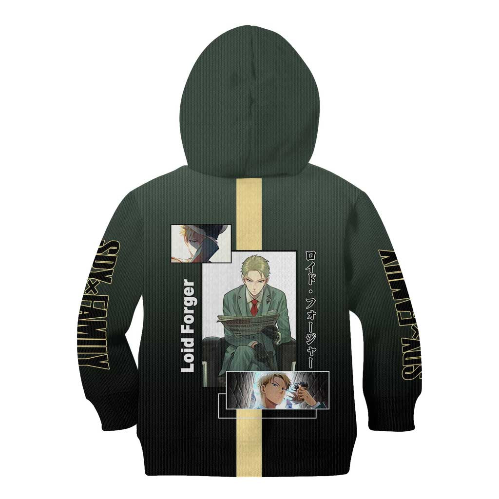 Loid Forger Spy x Family Kid Hoodie with Cool Spy Pose and Sleek Design - The Mazicc