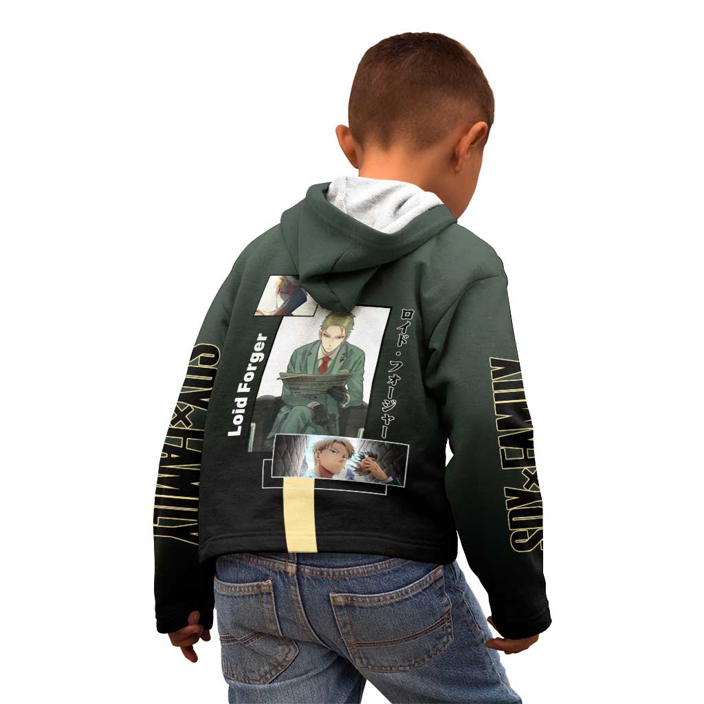 Loid Forger Spy x Family Kid Hoodie with Cool Spy Pose and Sleek Design - The Mazicc