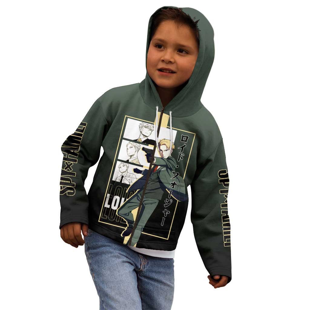 Loid Forger Spy x Family Kid Hoodie with Cool Spy Pose and Sleek Design - The Mazicc