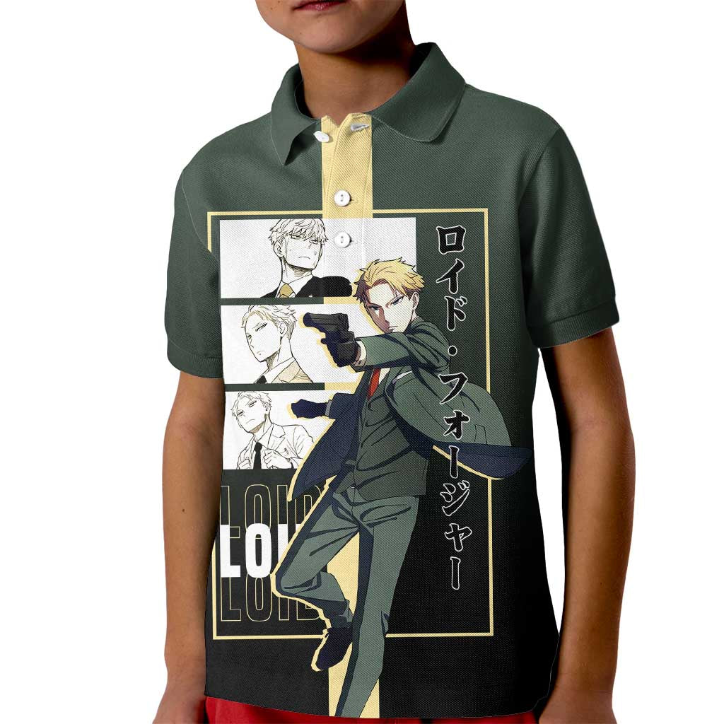 Loid Forger Spy x Family Kid Polo Shirt with Cool Spy Pose and Sleek Design - The Mazicc