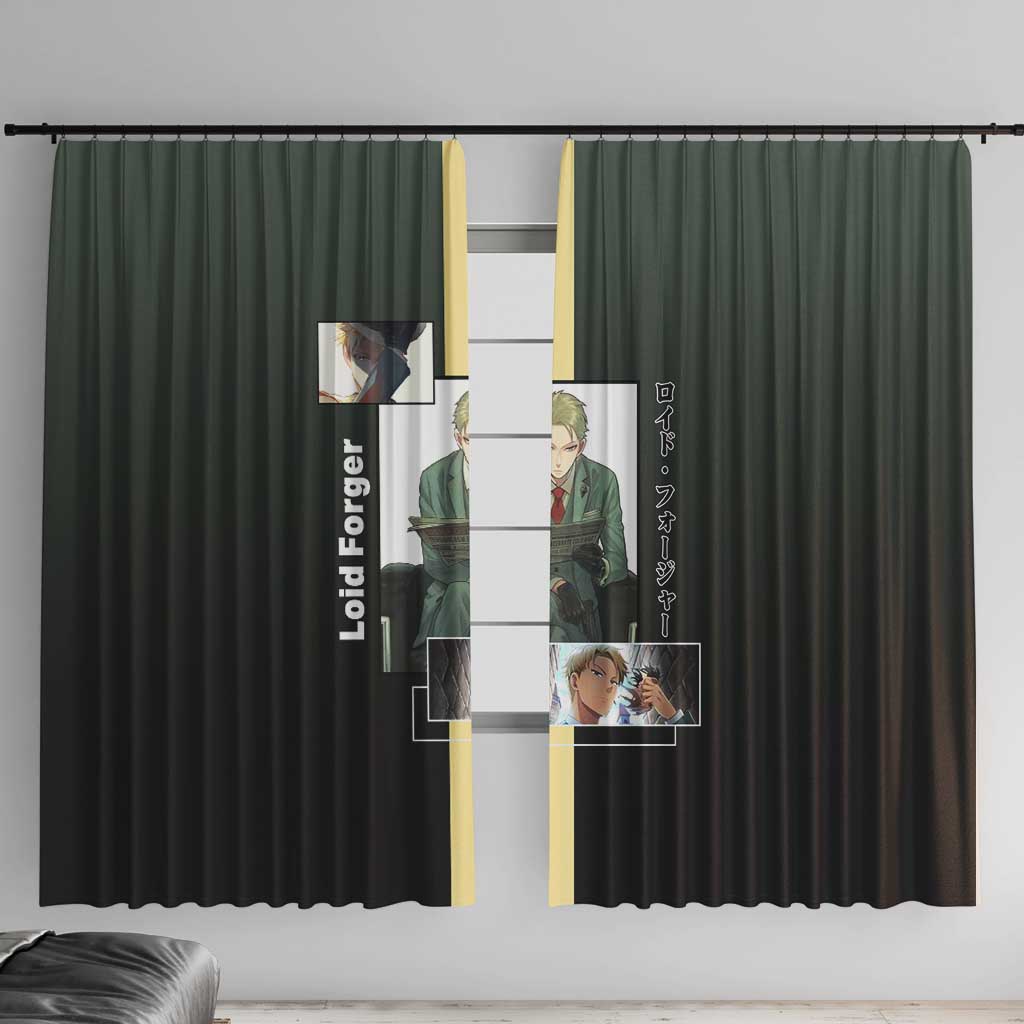 Loid Forger Spy x Family Window Curtain with Cool Spy Pose and Sleek Design - The Mazicc