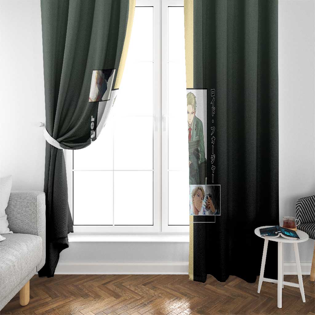 Loid Forger Spy x Family Window Curtain with Cool Spy Pose and Sleek Design - The Mazicc