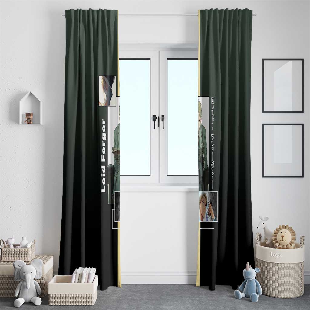 Loid Forger Spy x Family Window Curtain with Cool Spy Pose and Sleek Design - The Mazicc