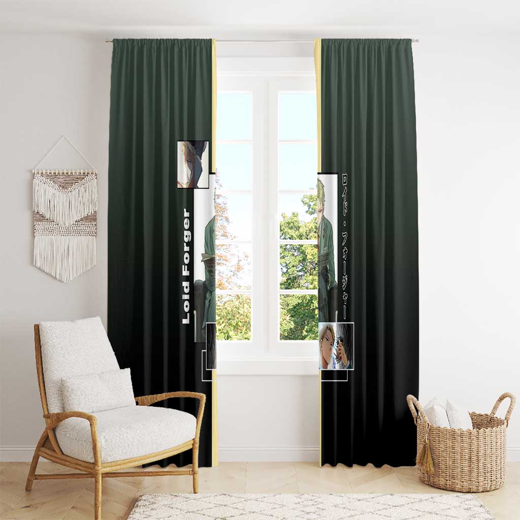 Loid Forger Spy x Family Window Curtain with Cool Spy Pose and Sleek Design - The Mazicc