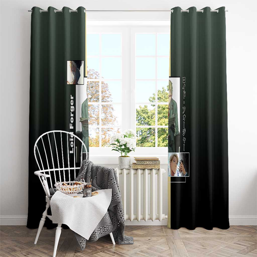 Loid Forger Spy x Family Window Curtain with Cool Spy Pose and Sleek Design - The Mazicc