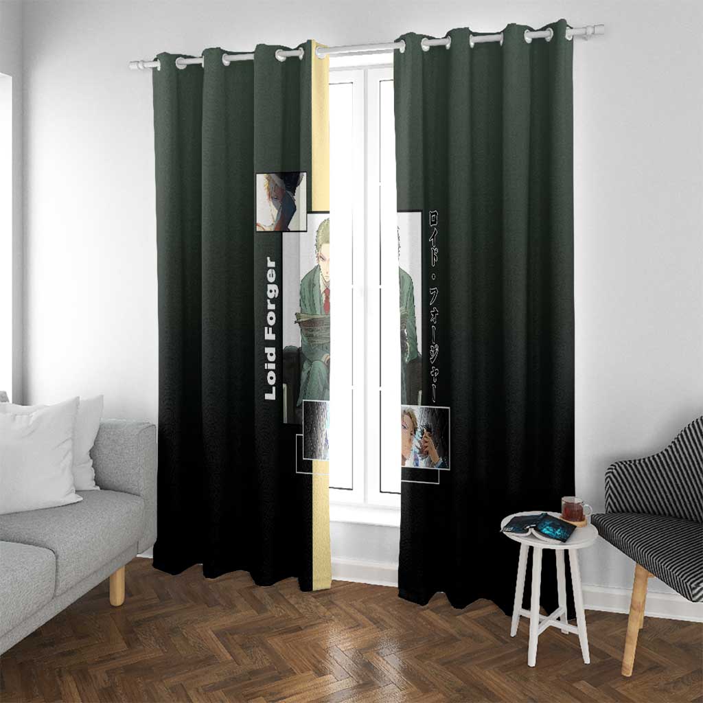 Loid Forger Spy x Family Window Curtain with Cool Spy Pose and Sleek Design - The Mazicc