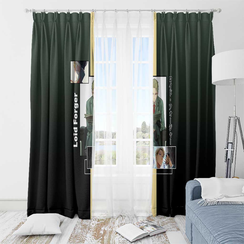 Loid Forger Spy x Family Window Curtain with Cool Spy Pose and Sleek Design - The Mazicc