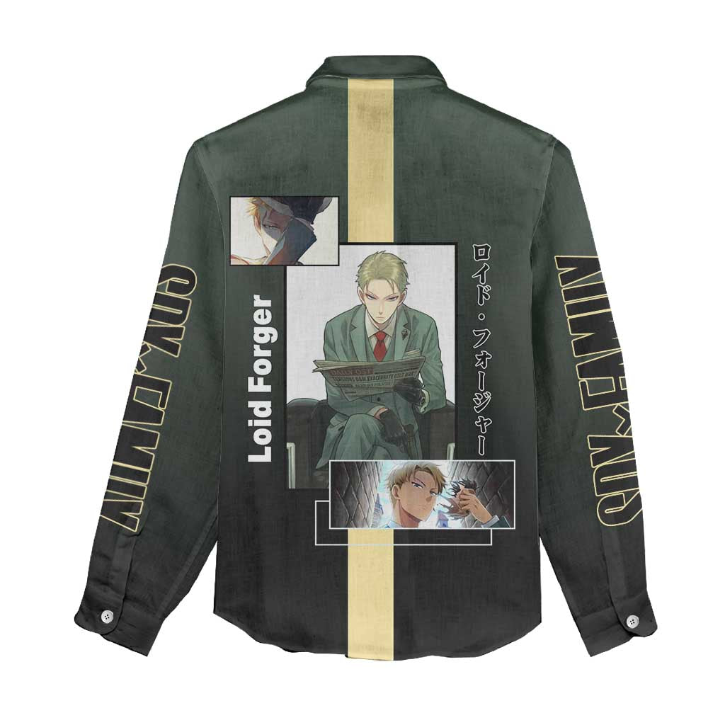 Loid Forger Spy x Family Women Casual Shirt with Cool Spy Pose and Sleek Design - The Mazicc