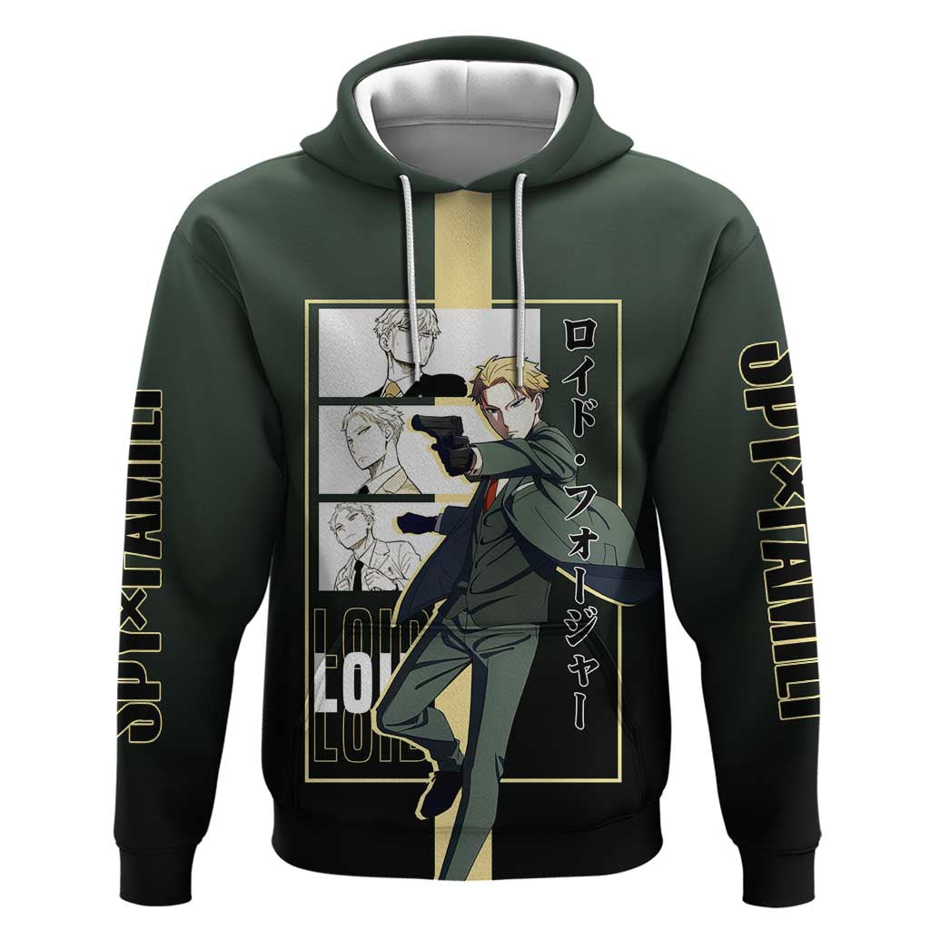 Loid Forger Spy x Family Zip Hoodie with Cool Spy Pose and Sleek Design - The Mazicc