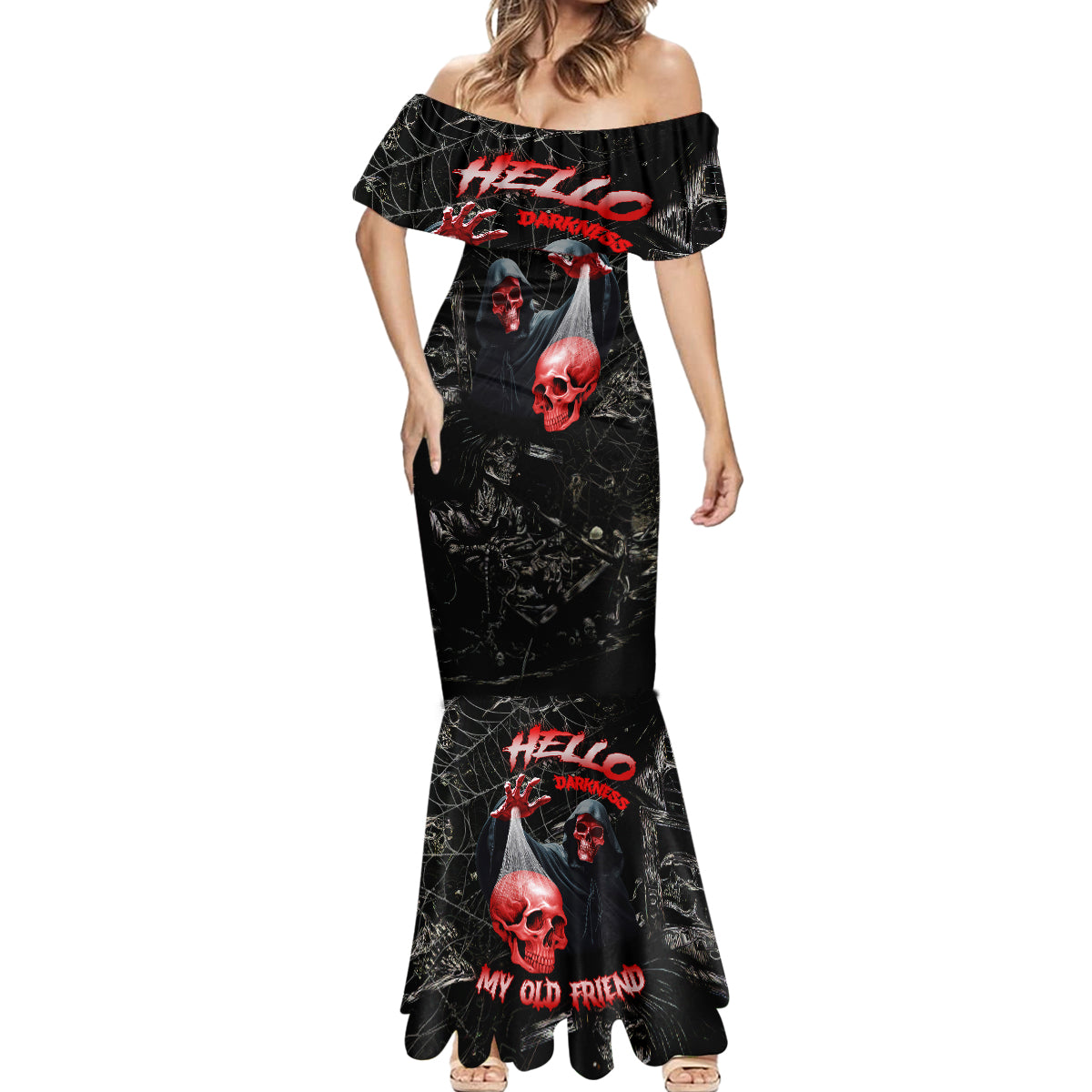 hello-darkness-my-old-friend-skull-mermaid-dress