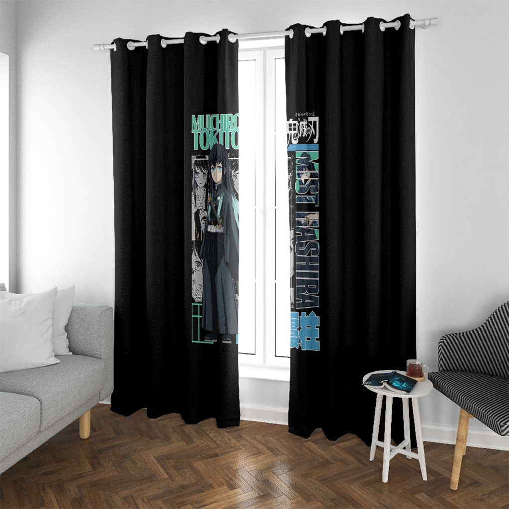 Muichiro Tokito - Kimesu No Yaiba Window Curtain Anime Japan Style