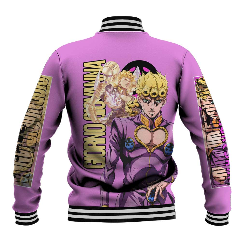 Giorno Giovanna Jojo’s Bizarre Adventure Baseball Jacket Anime Style