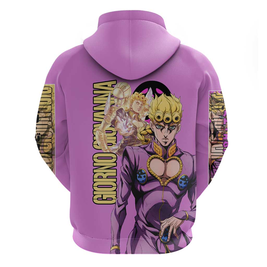 Giorno Giovanna Jojo’s Bizarre Adventure Hoodie Anime Style
