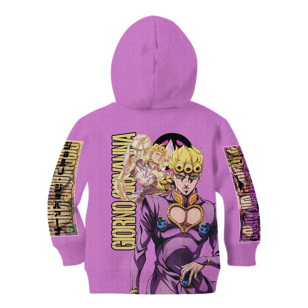 Giorno Giovanna Jojo’s Bizarre Adventure Kid Hoodie Anime Style