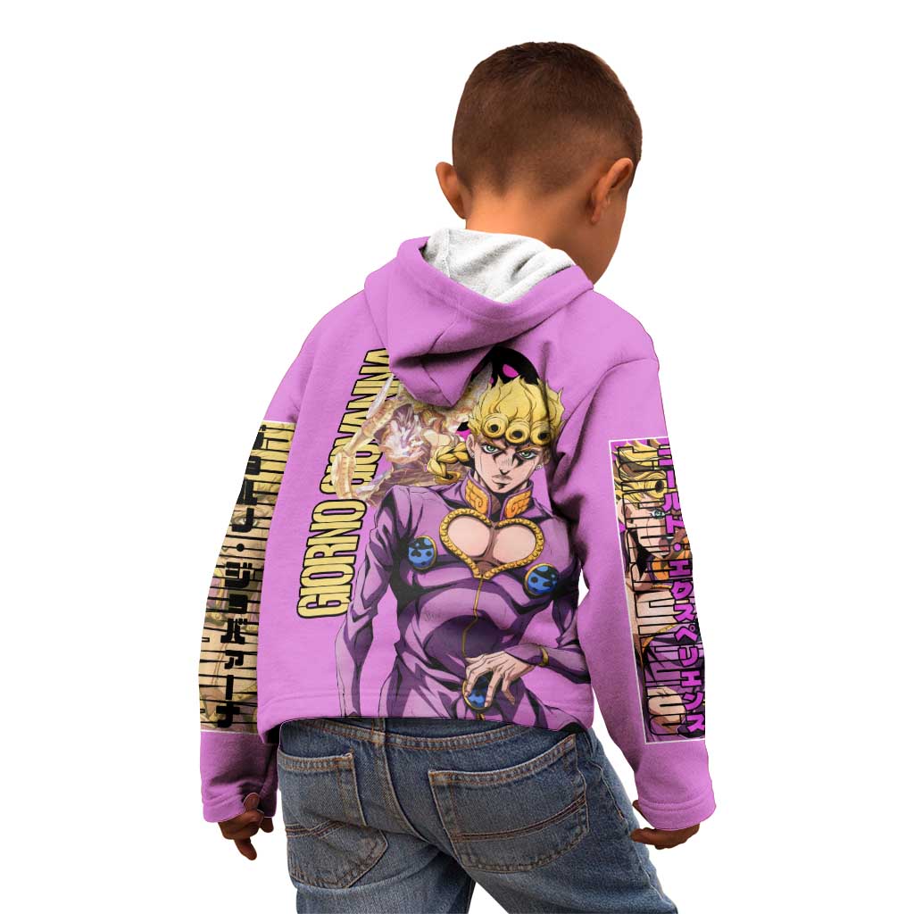 Giorno Giovanna Jojo’s Bizarre Adventure Kid Hoodie Anime Style
