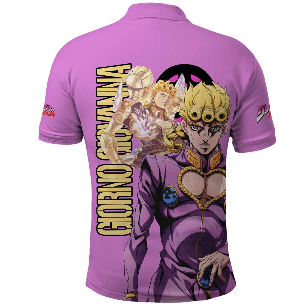 Giorno Giovanna Jojo’s Bizarre Adventure Polo Shirt Anime Style