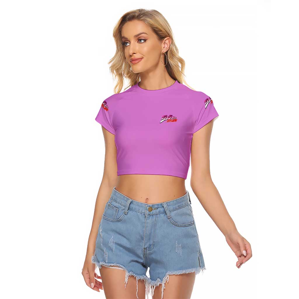 Giorno Giovanna Jojo’s Bizarre Adventure Raglan Cropped T Shirt Anime Style