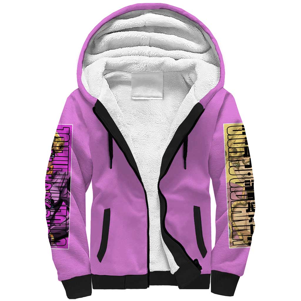 Giorno Giovanna Jojo’s Bizarre Adventure Sherpa Hoodie Anime Style