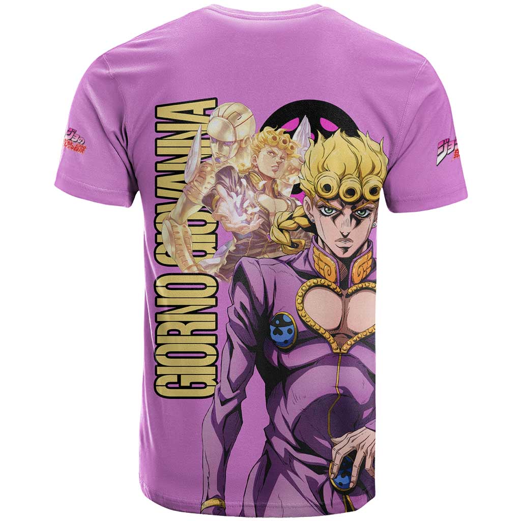 Giorno Giovanna Jojo’s Bizarre Adventure T Shirt Anime Style