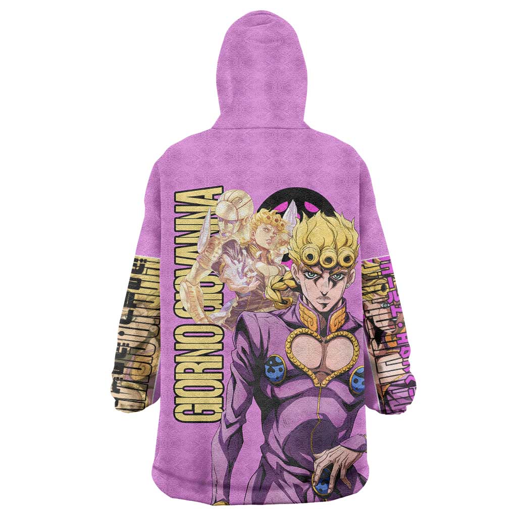Giorno Giovanna Jojo’s Bizarre Adventure Wearable Blanket Hoodie Anime Style