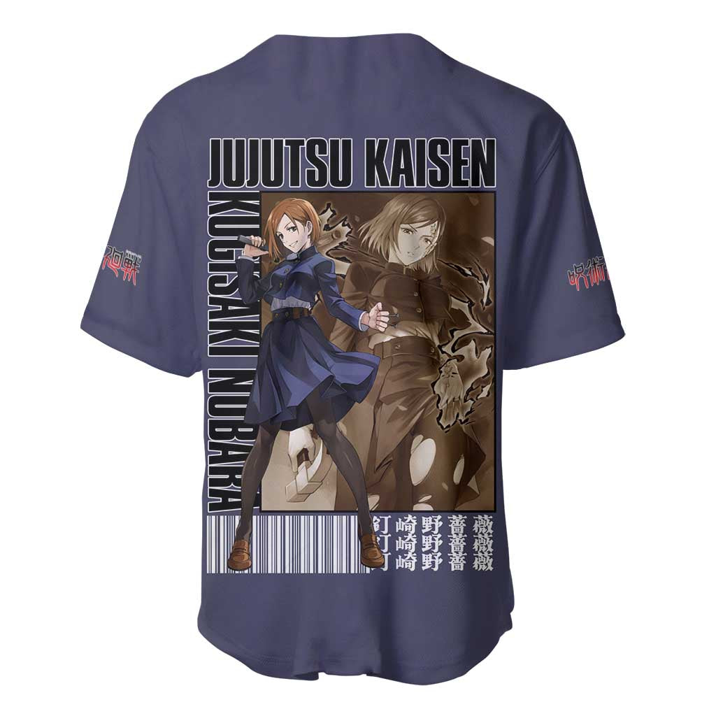 Kugisaki Nobara Jujutsu Kaisen Baseball Jersey Anime Style