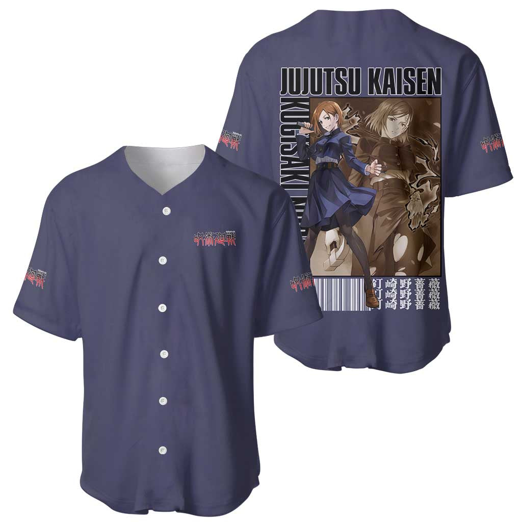 Kugisaki Nobara Jujutsu Kaisen Baseball Jersey Anime Style