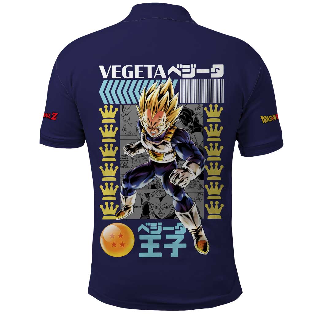 Vegeta V2 Dragon Ball Z Polo Shirt Anime Style