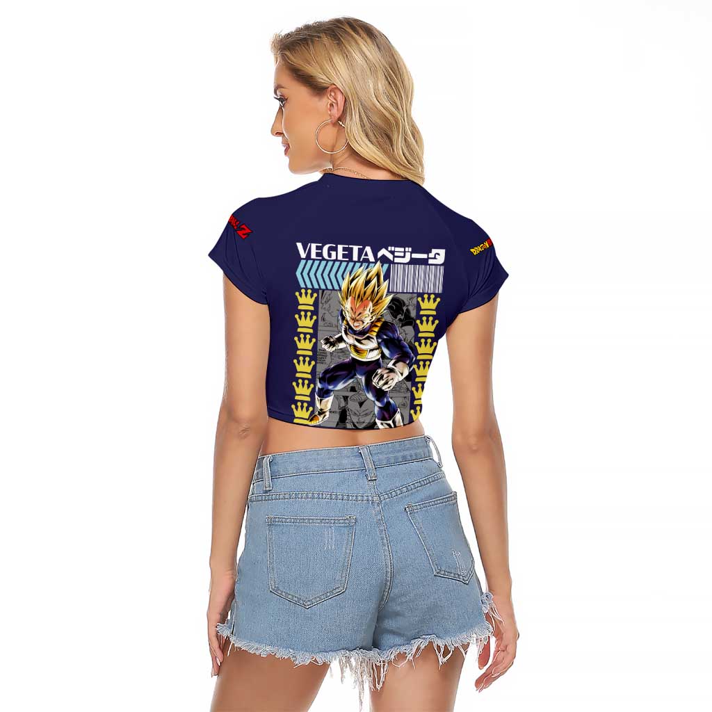 Vegeta V2 Dragon Ball Z Raglan Cropped T Shirt Anime Style
