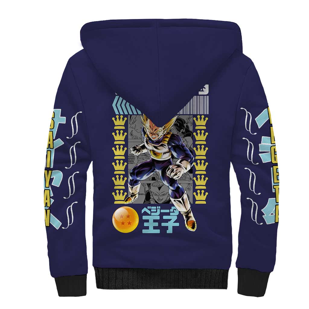 Vegeta V2 Dragon Ball Z Sherpa Hoodie Anime Style
