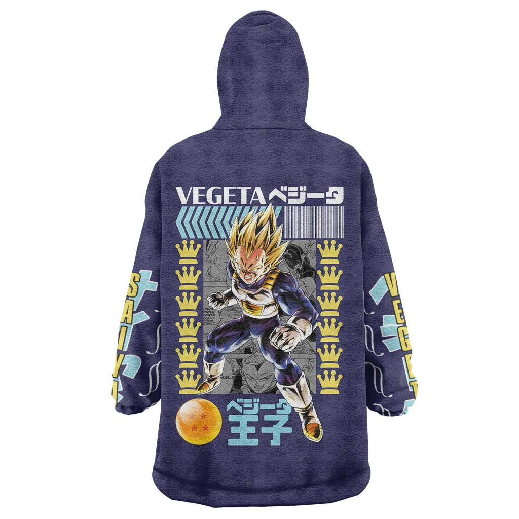 Vegeta V2 Dragon Ball Z Wearable Blanket Hoodie Anime Style