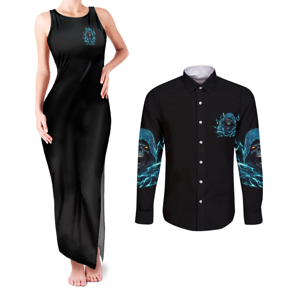 i-cant-go-to-hell-mad-reaper-skull-couples-matching-tank-maxi-dress-and-long-sleeve-button-shirt