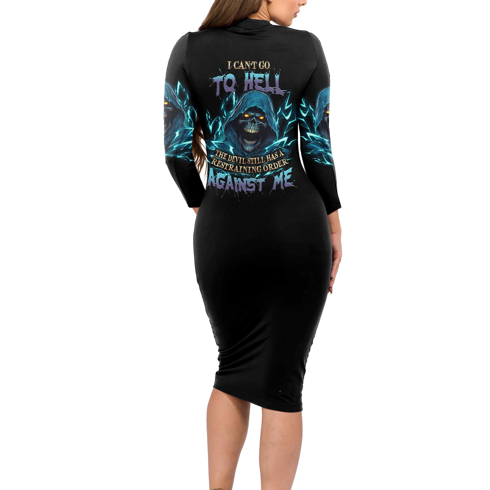 i-cant-go-to-hell-mad-reaper-skull-long-sleeve-bodycon-dress