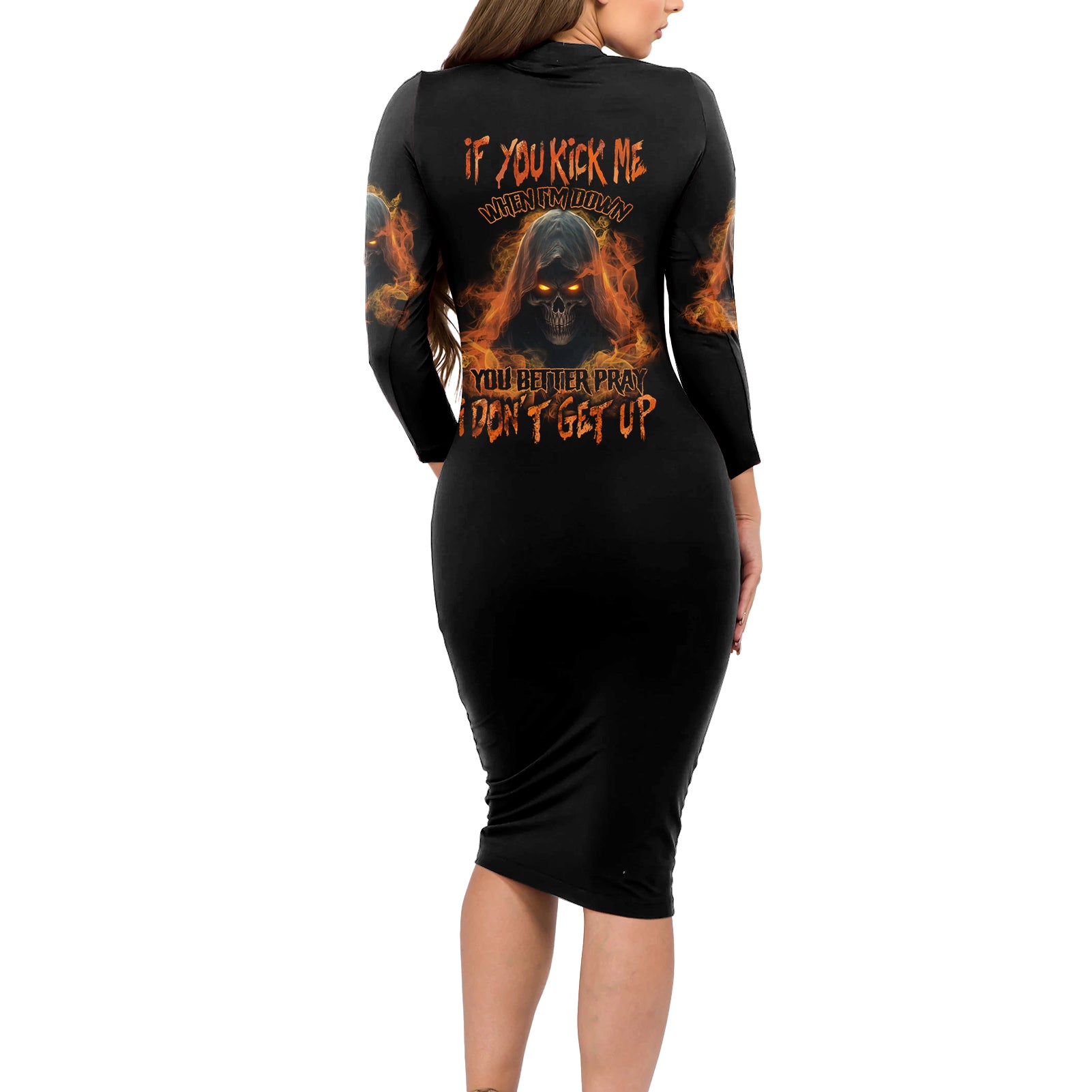 if-you-kick-me-when-im-down-long-sleeve-bodycon-dress