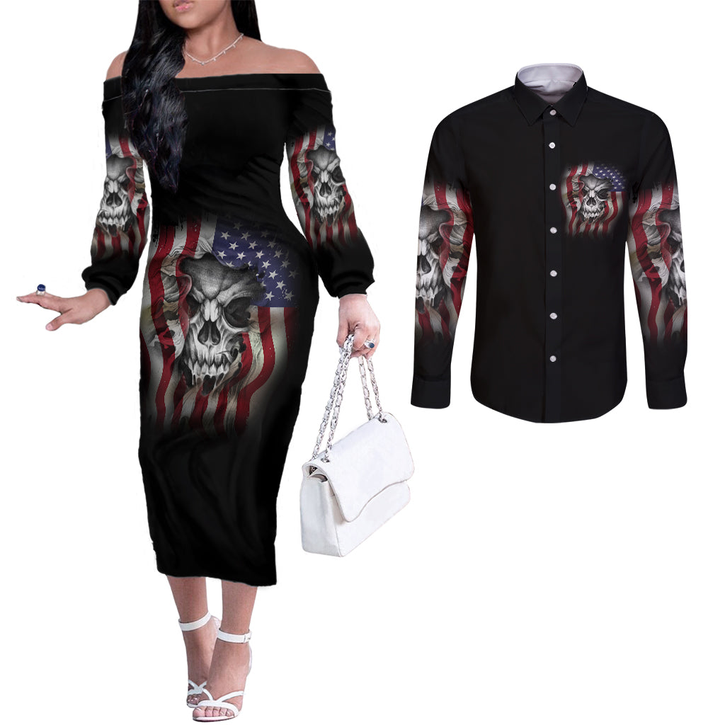 dont-try-to-figure-me-out-couples-matching-off-the-shoulder-long-sleeve-dress-and-long-sleeve-button-shirt