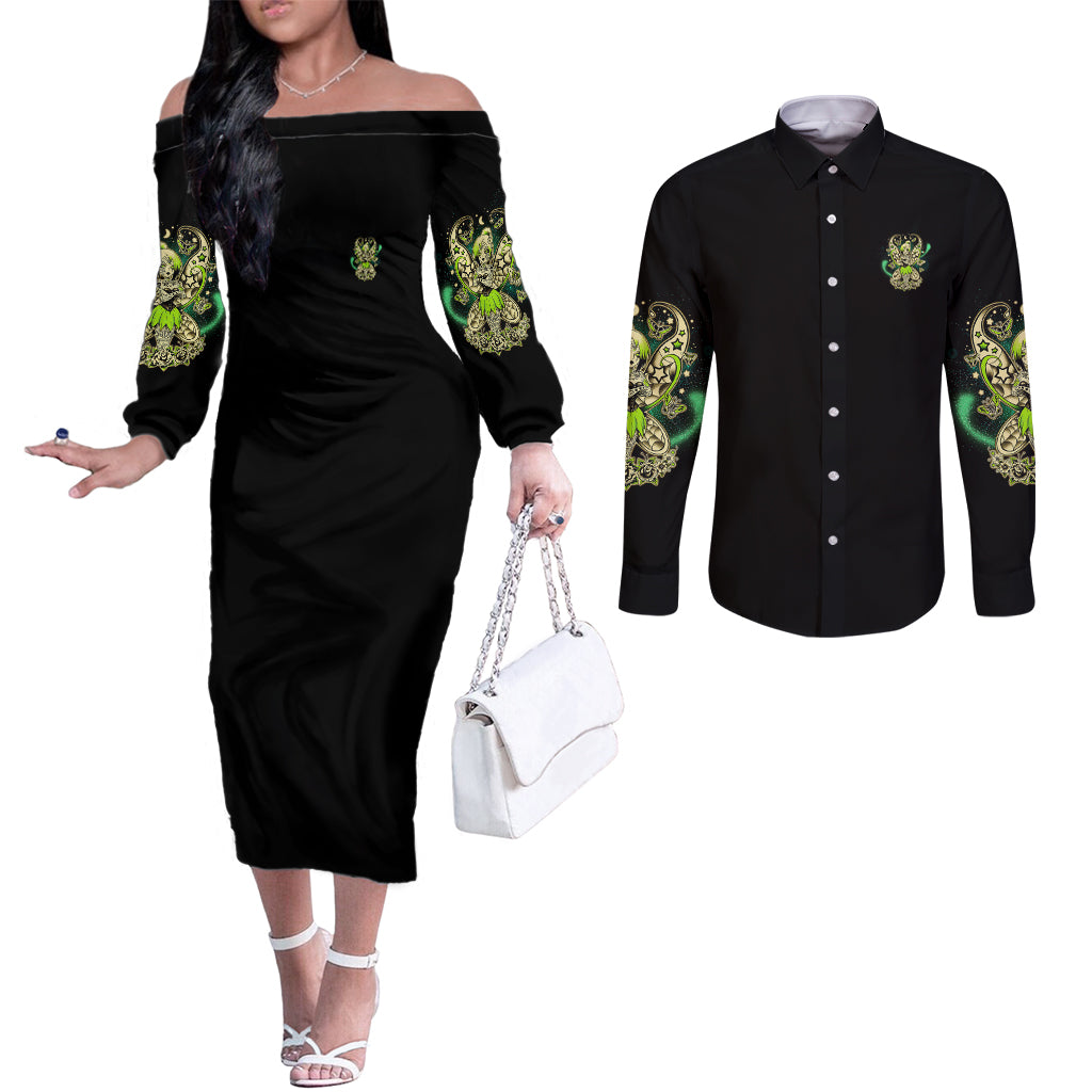 karma-fairy-skull-couples-matching-off-the-shoulder-long-sleeve-dress-and-long-sleeve-button-shirt