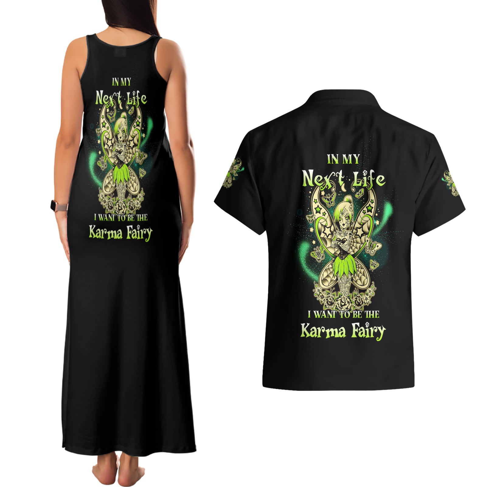 karma-fairy-skull-couples-matching-tank-maxi-dress-and-hawaiian-shirt